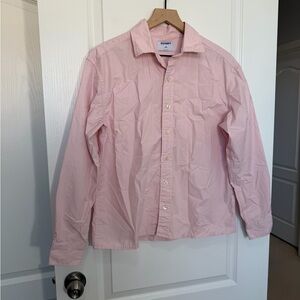 Old Navy Light Pink Casual Cropped Button Down Shirt